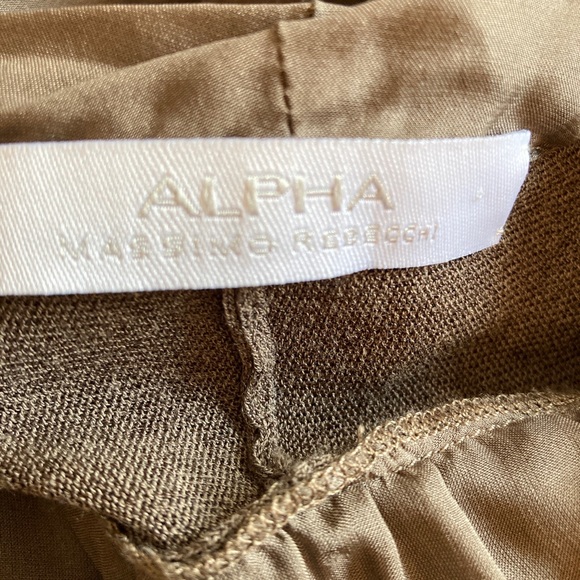 NWT ALPHA Massimo Rebecchi Brown Thin Knit Sheer Silk Back Cardigan Size 46 - Picture 11 of 12